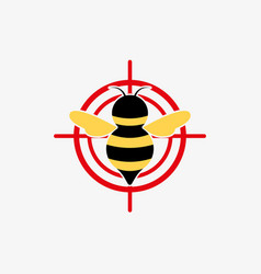 Asian Giant Hornet Or Bee Icon Red Target Anti