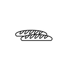 Bread Icon Line Design Template Isolated