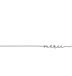 Merci Word - Continuous One Line With Word