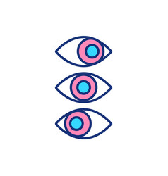 Rapid Eye Movements Rgb Color Icon