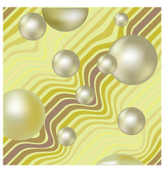 Silver Balls 3d Chaotic On A Color Line Background