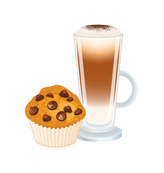 Chocolate Chip Muffin And Latte Macchiato Icon