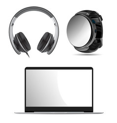 Laptop Headphone Watch Mockup Sreen Earphone