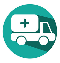 Medical Van On A White Background