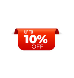 Red Banner Top Bookmark Up To 10 Percent Off