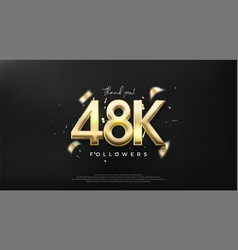 Shiny Gold Number 48k For A Thank You Design