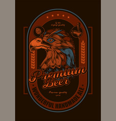 Beer Label With American Eagle