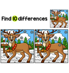 Christmas Reindeer Find The Differences