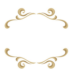 Frame with ornamental floral gold elements Vector Image