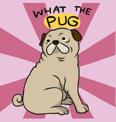 What Pug Cute Fat Pug Cartoon