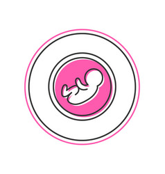 Filled Outline Baby Icon Isolated On White