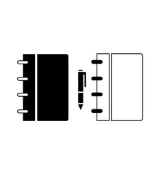 School Journal Notebook Icon Symbol Template