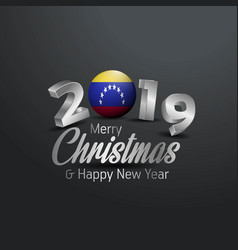 Venezuela Flag 2019 Merry Christmas Typography