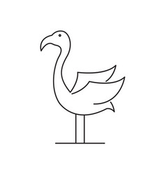 Lake Bird Line Art Icon Logo