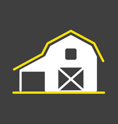 Farm Barn Flat Glyph Icon