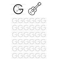 Printable Letter G Alphabet Tracing Worksheet