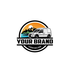 Small Delivery Camper Van Car Logo