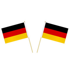 Two Small German Flags Isolated On White