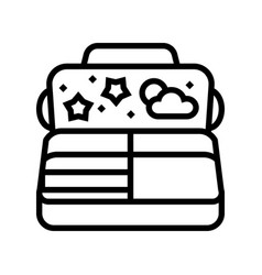 Lunch Box Kids Food Line Icon