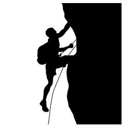 Sport Climbing Silhouette Of Rock Climber