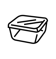 Lunch Box Glass School Line Icon