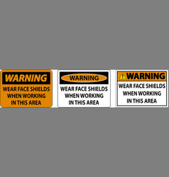 Warning Wear Face Shields In This Area Sign