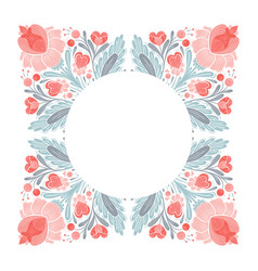 Festive Floral Frame For Valentines Day