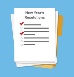 New Years Resolutions Check List Goals Plan