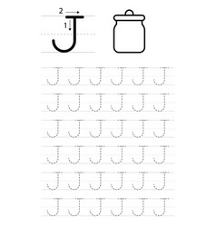 Printable Letter J Alphabet Tracing Worksheet