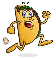 Running Taco Cartoon Character