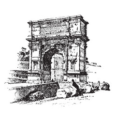 Arch Of Titus Honorific Vintage Engraving