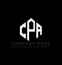 Cpa Letter Logo Design With Polygon Shape