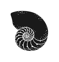 Spiral Shell Silhouette For Menu Seafood