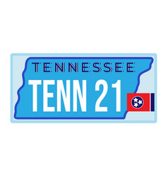 Car License Plate From America State Tennessee