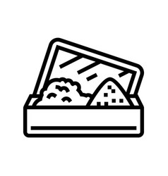 Lunch Box Glass Meal Line Icon