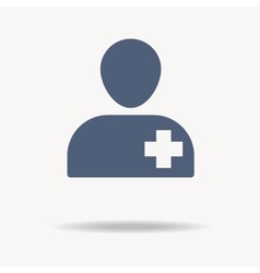 Man And Medical Sign Icon User Icon Flat Icon