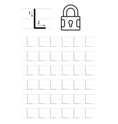 Printable Letter L Alphabet Tracing Worksheet