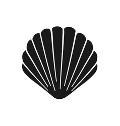 Scallop Shell Silhouette For Menu Seafood