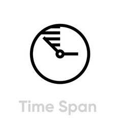 Time Span Icon Editable Line