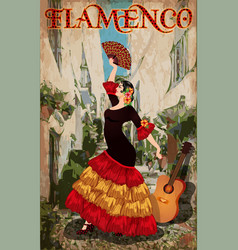 Flamenco Dancer Woman With Guitar Spanish City Ca