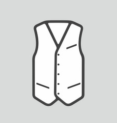 Mens Business Waistcoat Line Icon