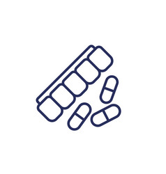 Pill Organizer Icon Line