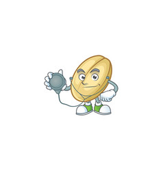 Split Bean Cartoon Character Style As A Doctor