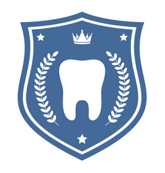 Tooth With Laurel Wreath On The Shield