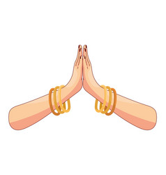 Female Hands In Namaste