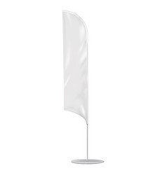 White Blank Feather Flag Mockup Blade-shaped