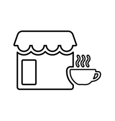 Cafe Coffee Cup Line Icon Outline