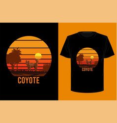 Coyote Retro Vintage T Shirt Design