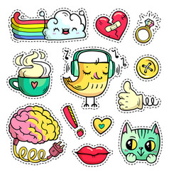 Hand-drawn Stickers Pins