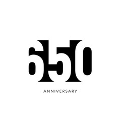 Six Hundred Fifty Anniversary Minimalistic Logo